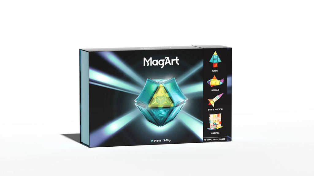 Topbright - Juego de Bloques Magnéticos MagArt 64 piezas