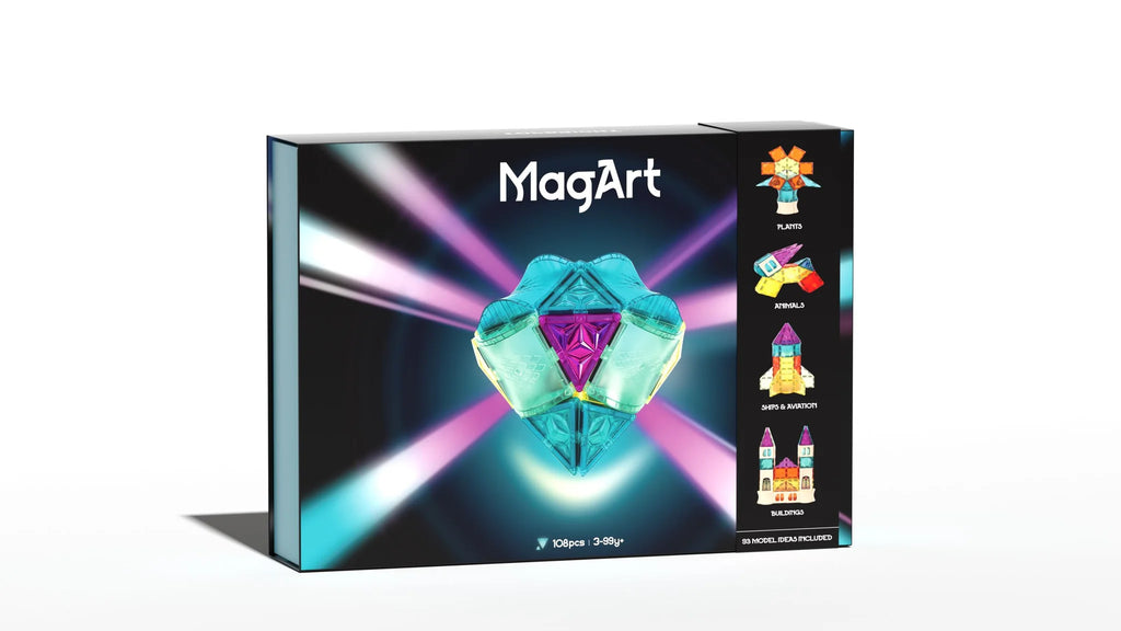 Topbright - Jogo Blocos Magnéticos MagArt 108 peças