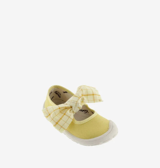 Victoria Barefoot Canvas Ballerina Pink with Bow