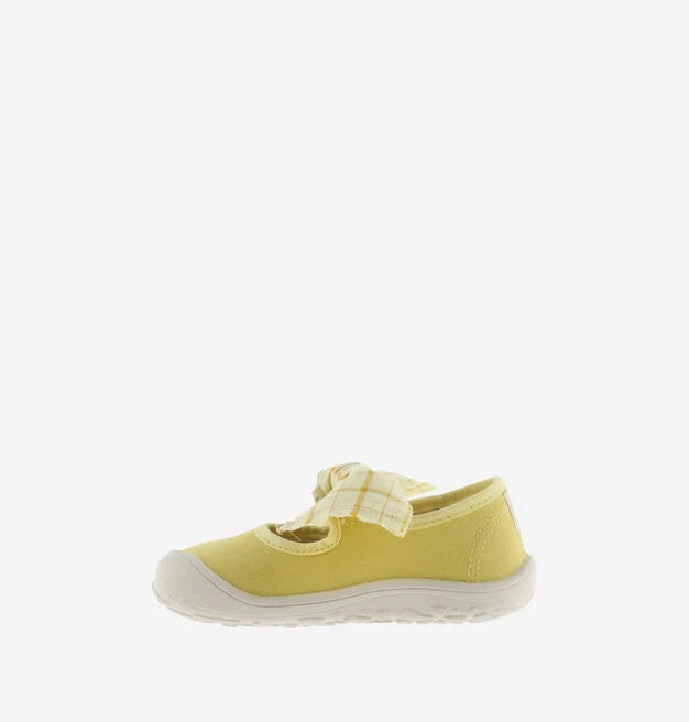 Victoria Barefoot Canvas Ballerina Pink with Bow