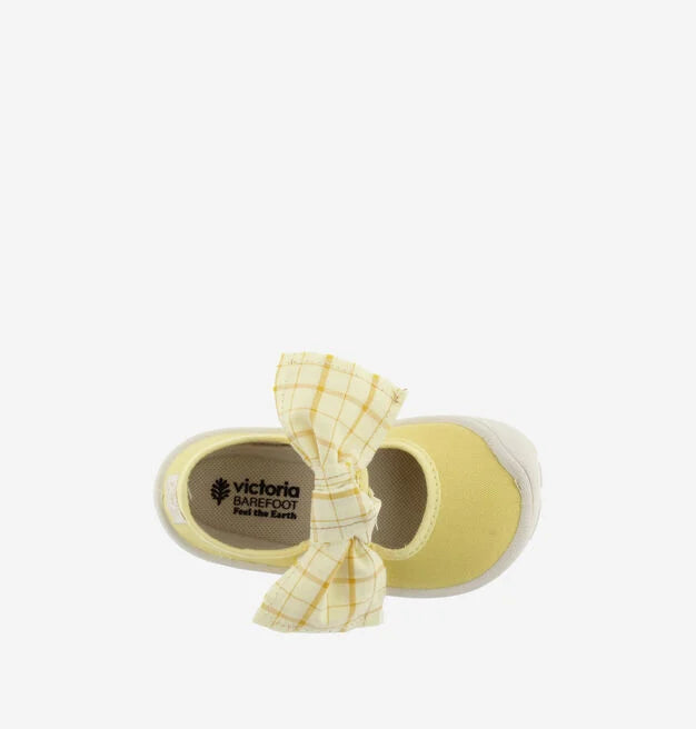 Victoria Barefoot Canvas Ballerina Pink with Bow