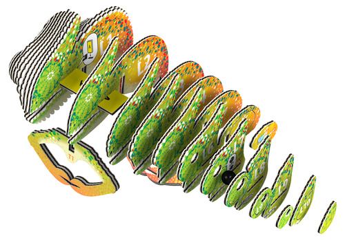 Eugy 3D Puzzle - Chameleon