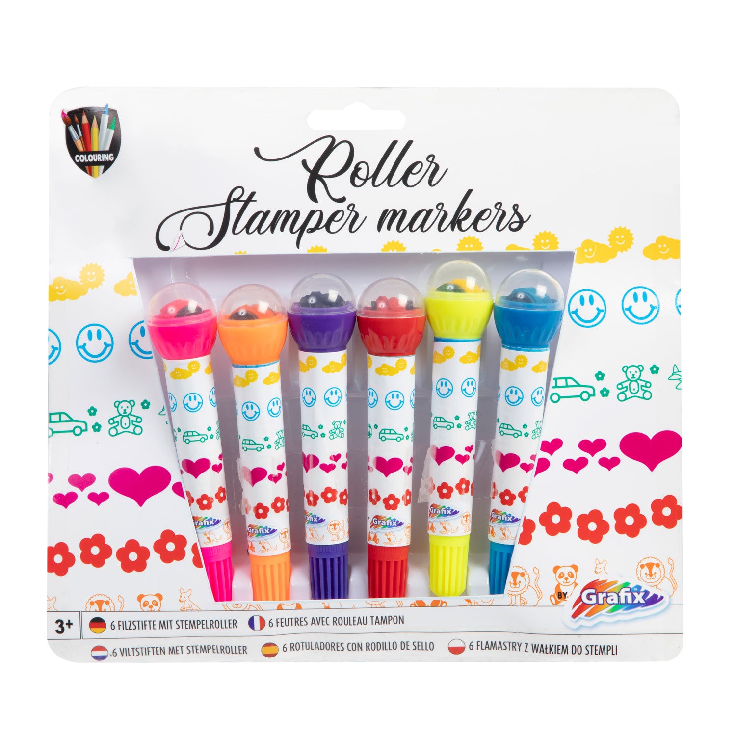 Grafix Marcadores carimbos rolantes 6 peças