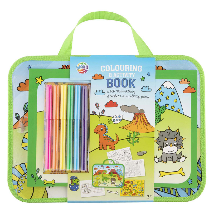 Moxy Coloring and Activity Book with Travel Tray and Markers