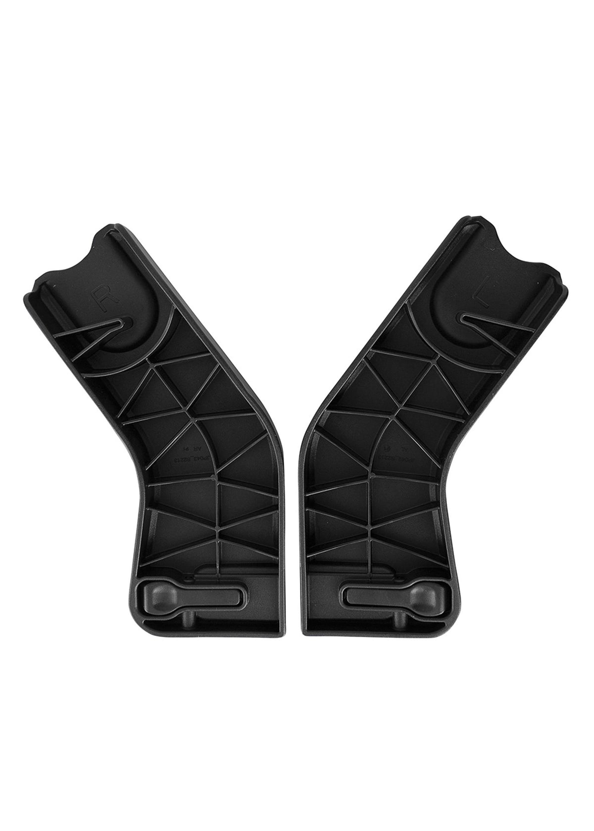 Adaptadores Joie Trax pretos para carrinho Litetrax Pro, alcofa Ramble e cadeira auto