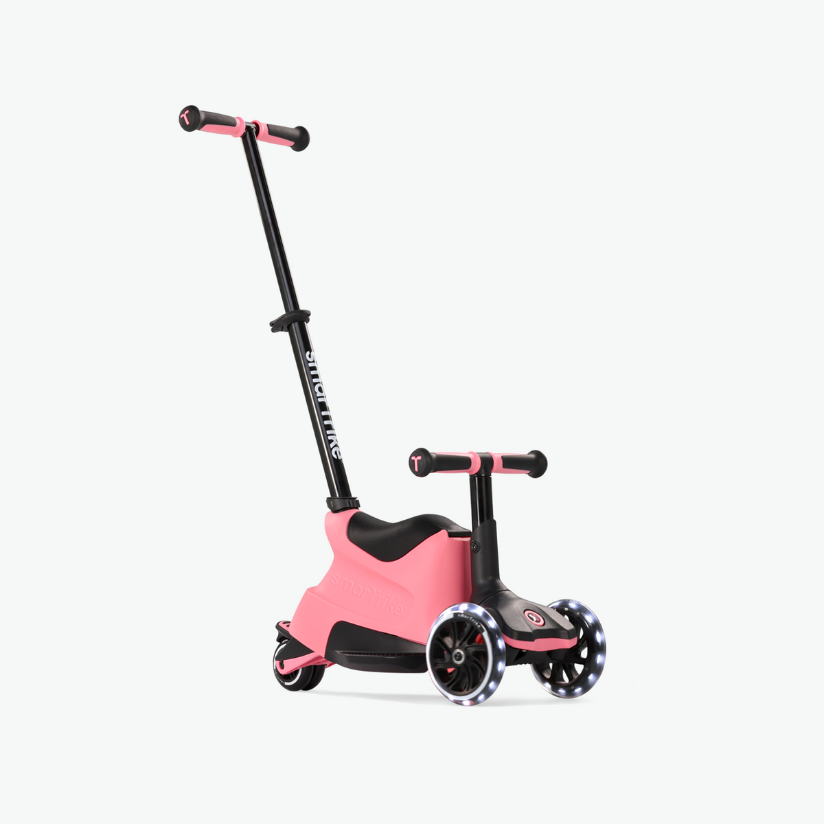 Smartrike XTEND Scooter Ride-On Salmão com assento, vista de frente