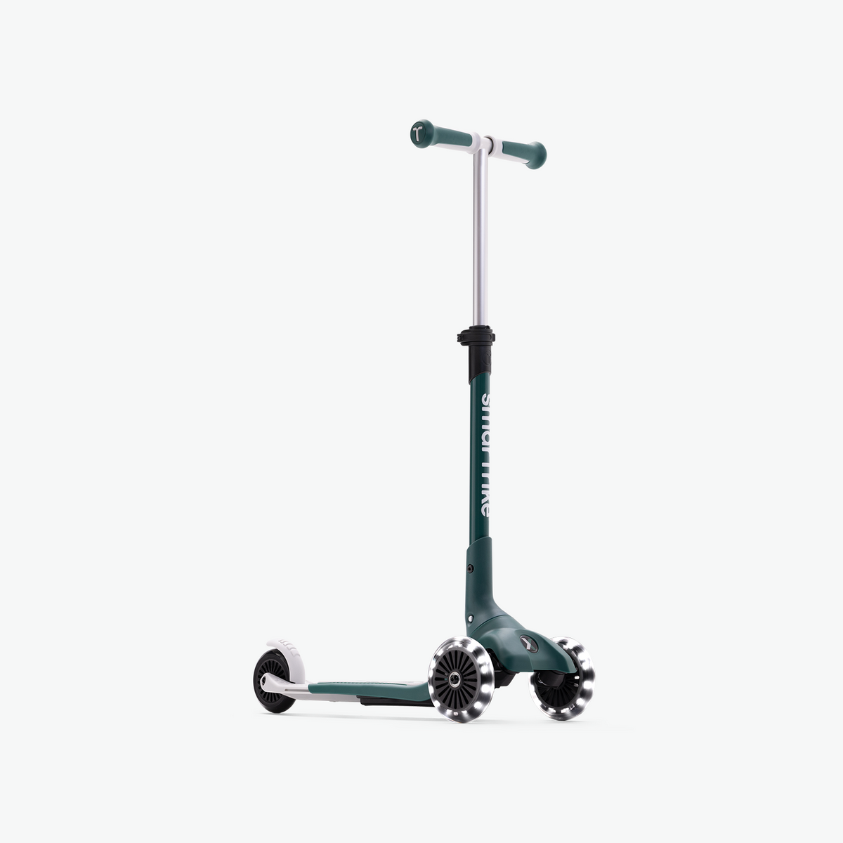 Trotinete Smartrike XTEND Mini+ Verde Azulado vista de frente com base extensível