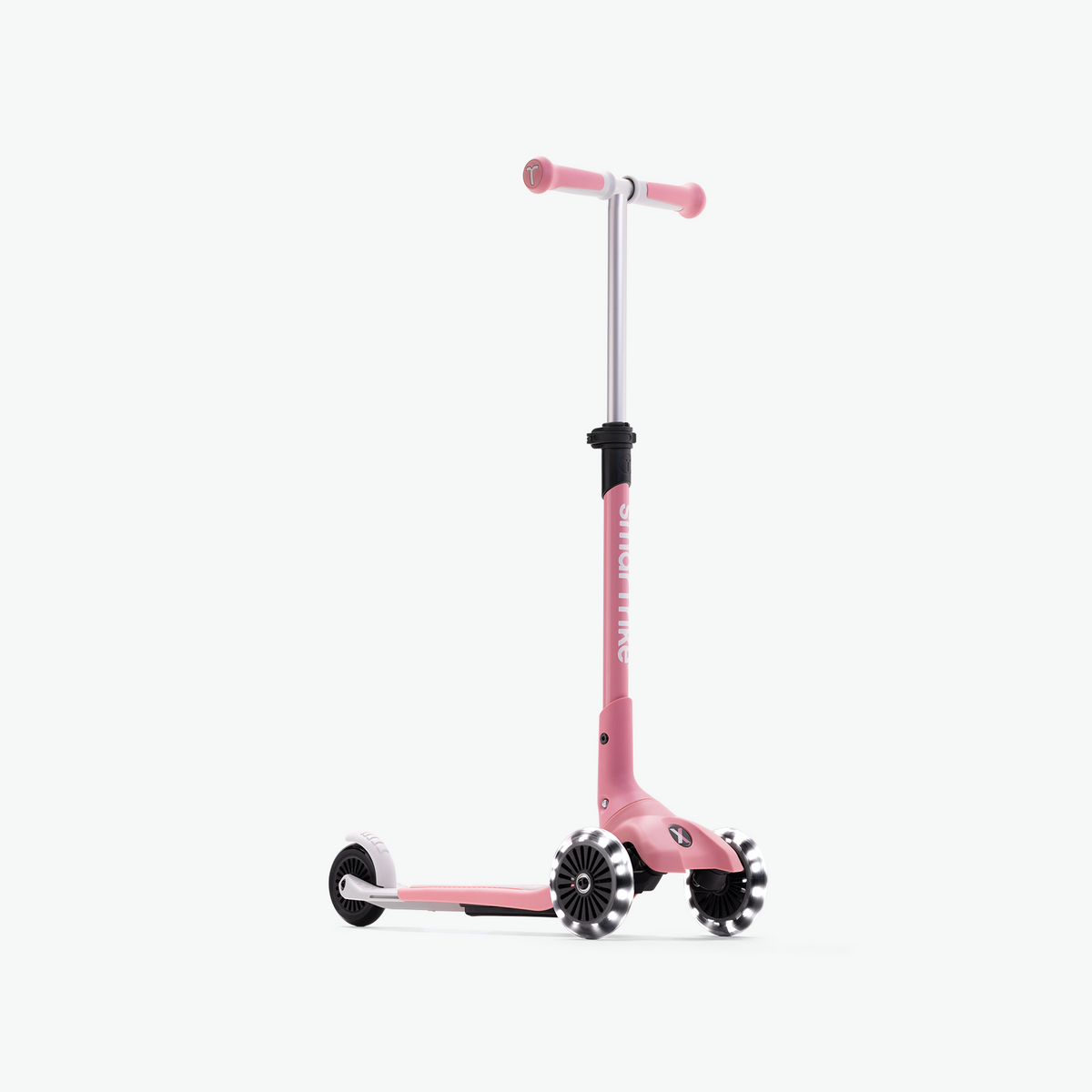 Trotinete Smartrike XTEND Mini+ Rosa Pastel vista de frente com guiador regulável
