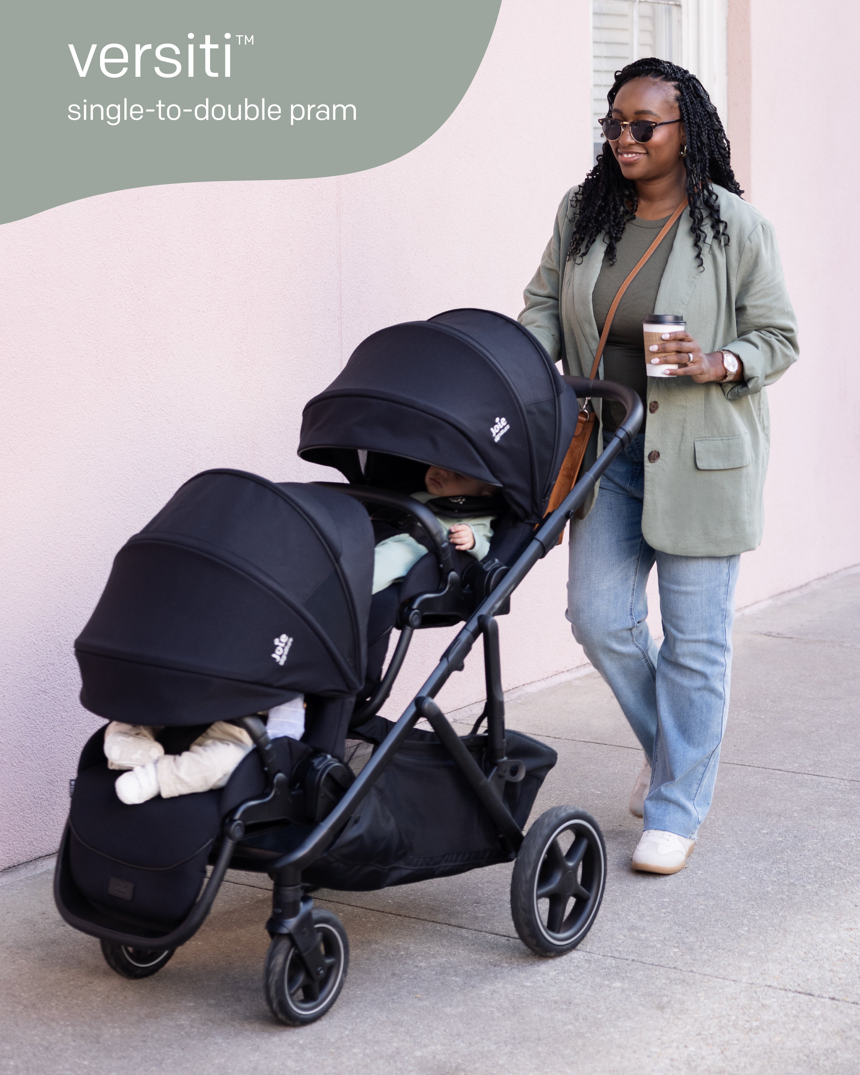 Cochecito gemelar reversible Joie VERSITI Signature - hasta 22 kg