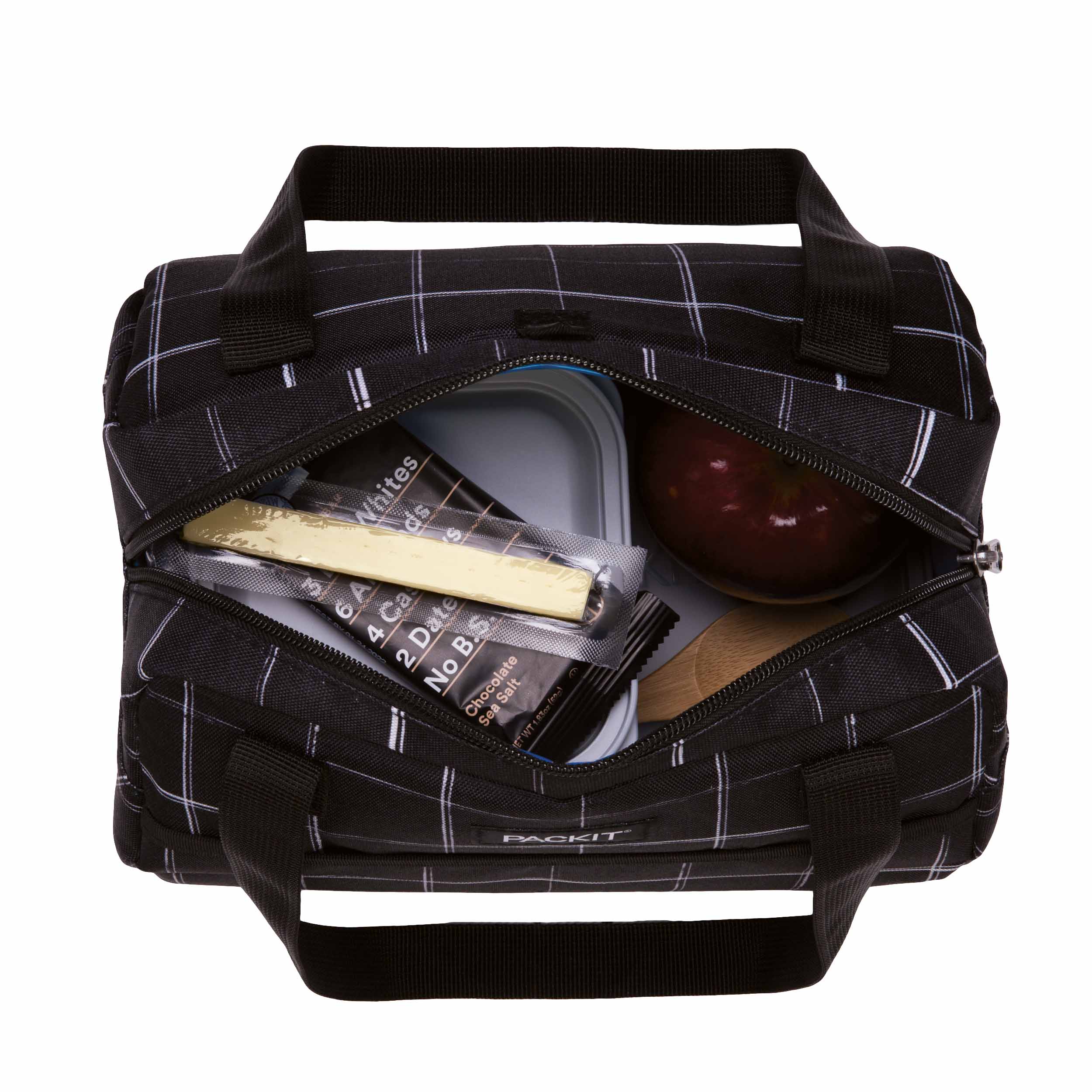 Bolsa de almuerzo térmica Packit - Hampton Lunch Bag Black Grid