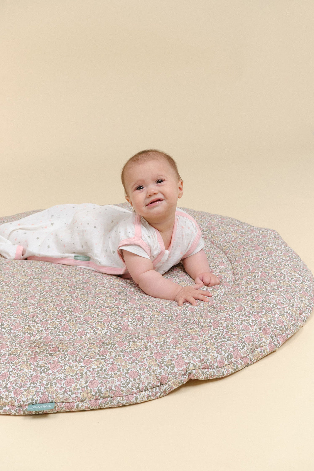 MolisandCo saco de dormir sem pés TOG 0.4 Cotton muslin - Pink Sky
