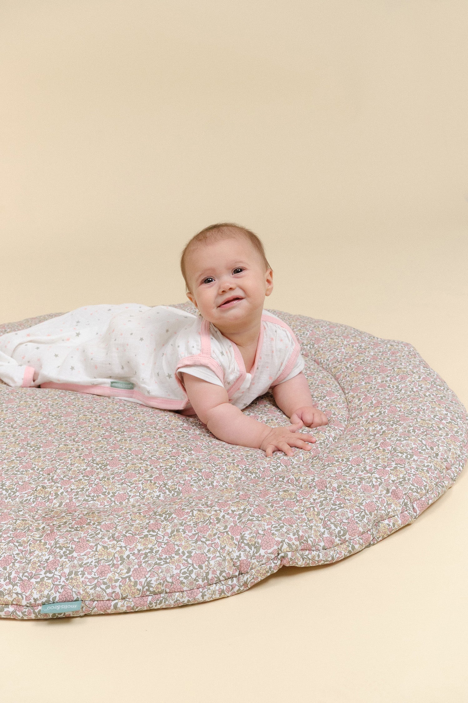 MolisandCo saco de dormir sem pés TOG 0.4 Cotton muslin - Pink Sky