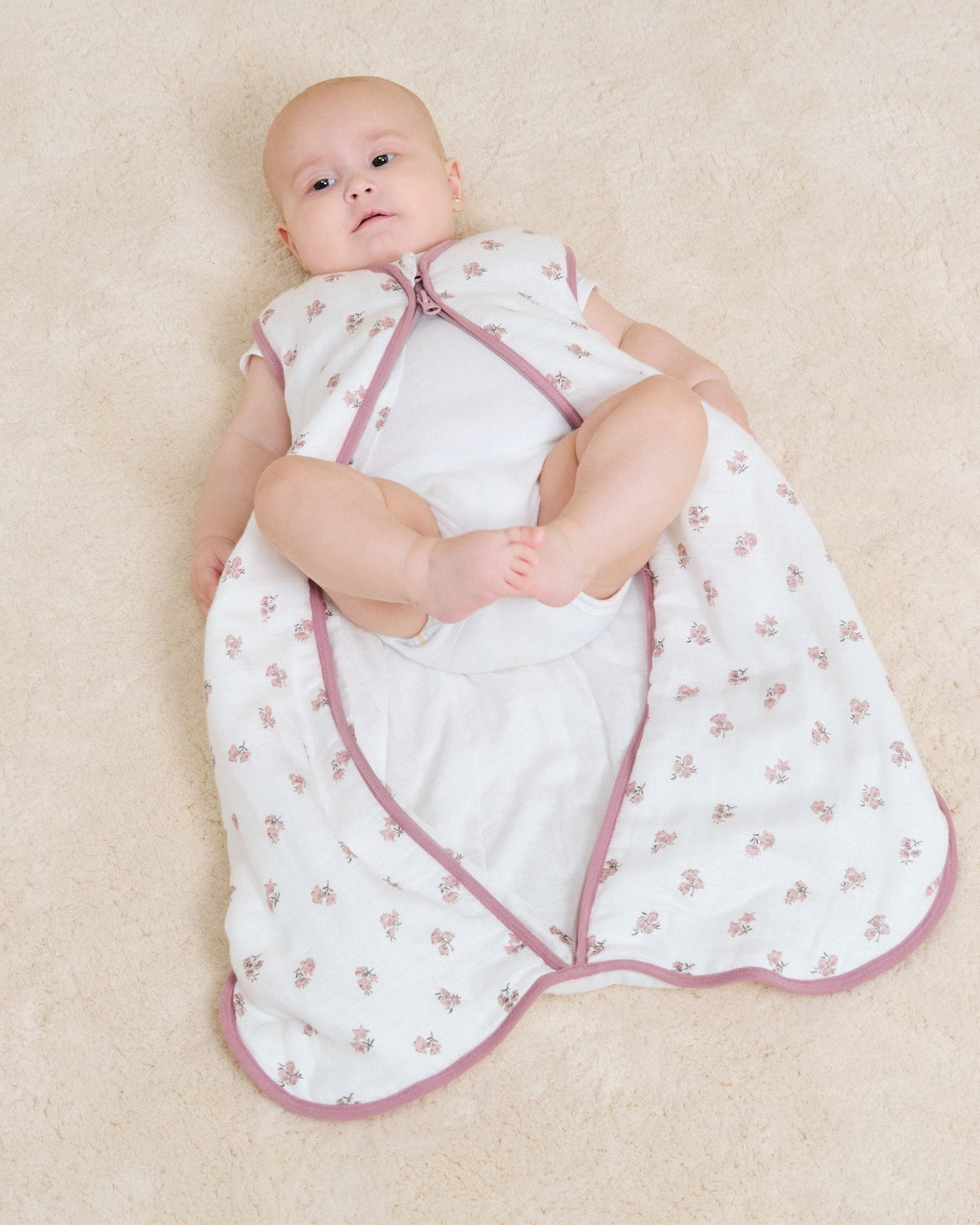 MolisandCo saco de dormir sem pés TOG 1.0 Bamboo muslin - Tiny Flowers