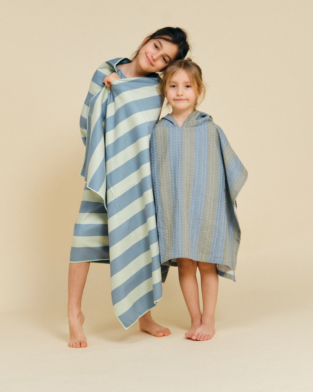 MolisandCo Toalha de microfibra Green & Blue Stripes