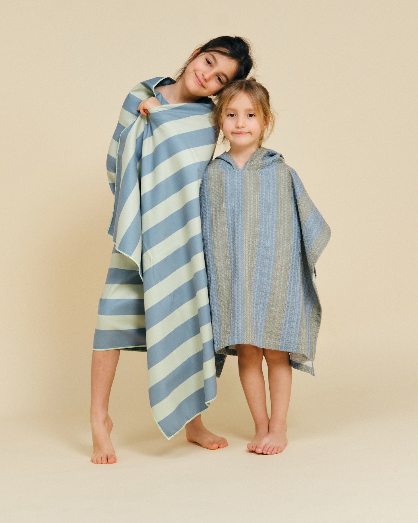 MolisandCo Toalha de microfibra Green & Blue Stripes