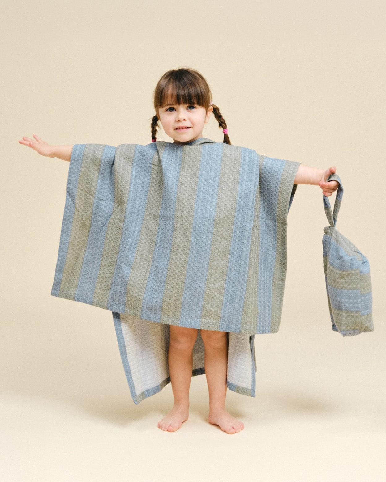 MolisandCo Necessaire Khaki & Blue Stripes