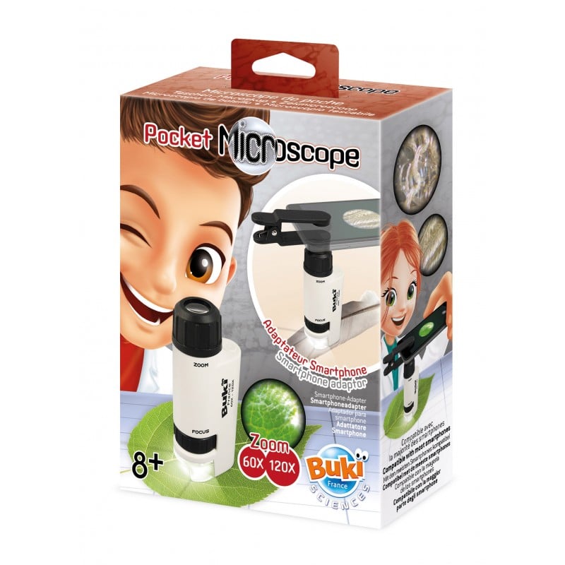 Buki 120x Pocket Microscope with Adapter