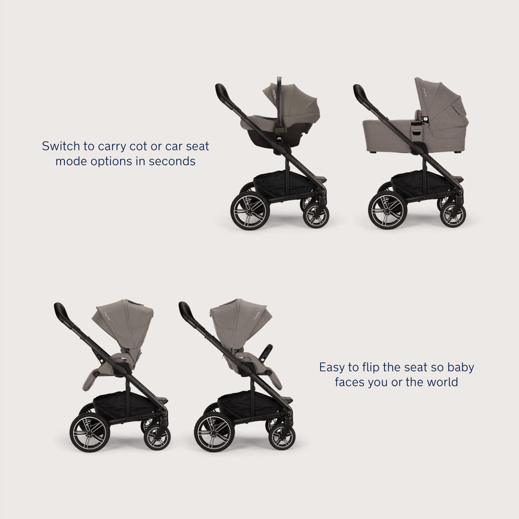 Nuna carrinho de passeio Reversível MIXX NEXT até 22kg