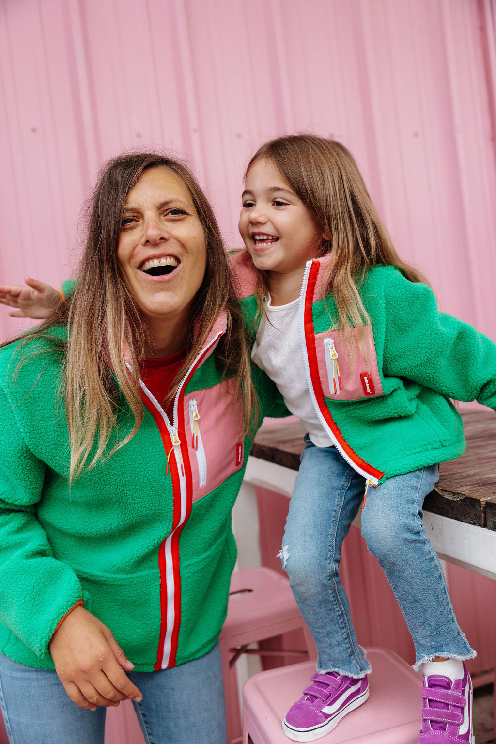 Veste polar Hello Hossy Green Candy com forro polar, fecho de correr e bolso no peito, foto 8