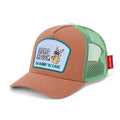 Boné trucker Too Bunny da Hello Hossy com rede atrás, aba curva e fecho ajustável atrás