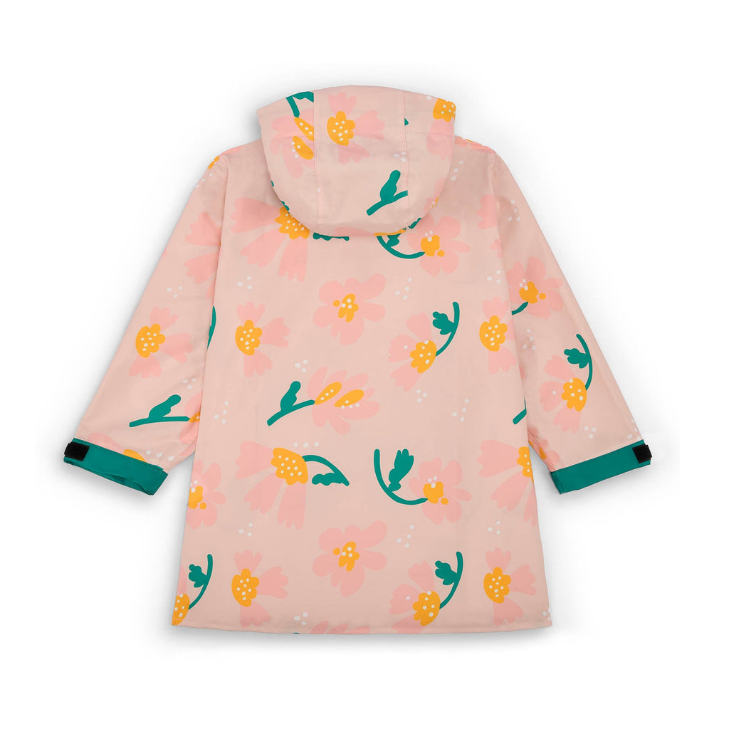 Poncho impermeável Hello Hossy Springtime para criança, com capuz e bolso canguru frontal (vista 3)