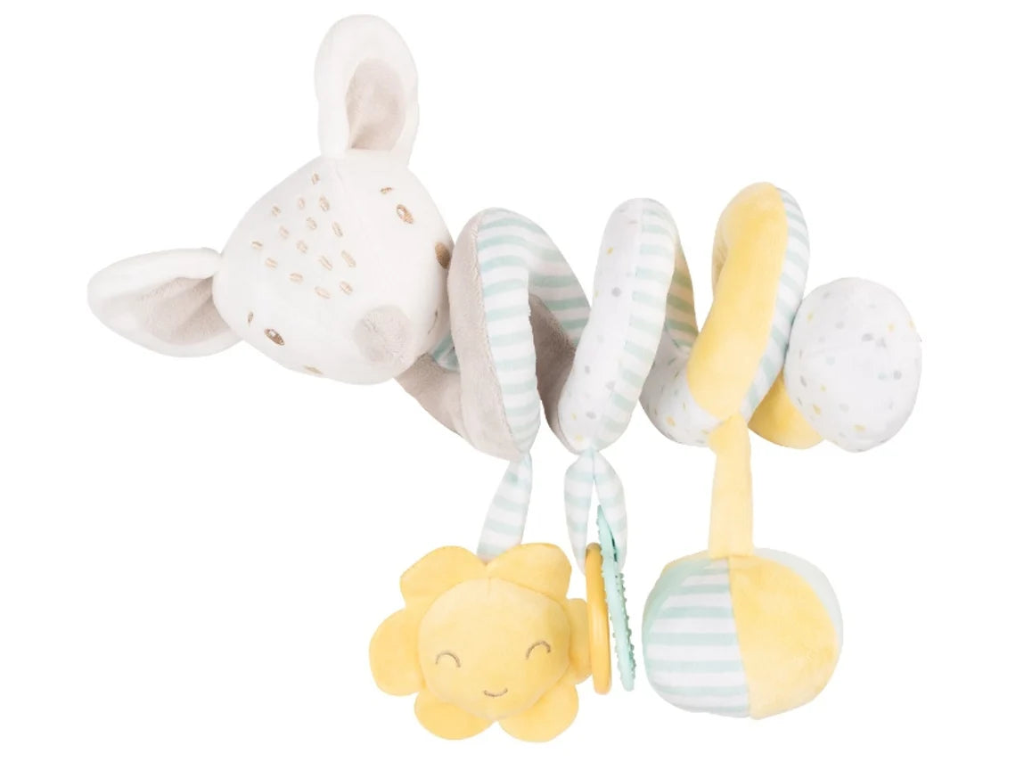 Espiral de atividade Kikkaboo Joyful Mice com peluche de rato, anéis e detalhes coloridos para desenvolvimento sensorial do bebé.