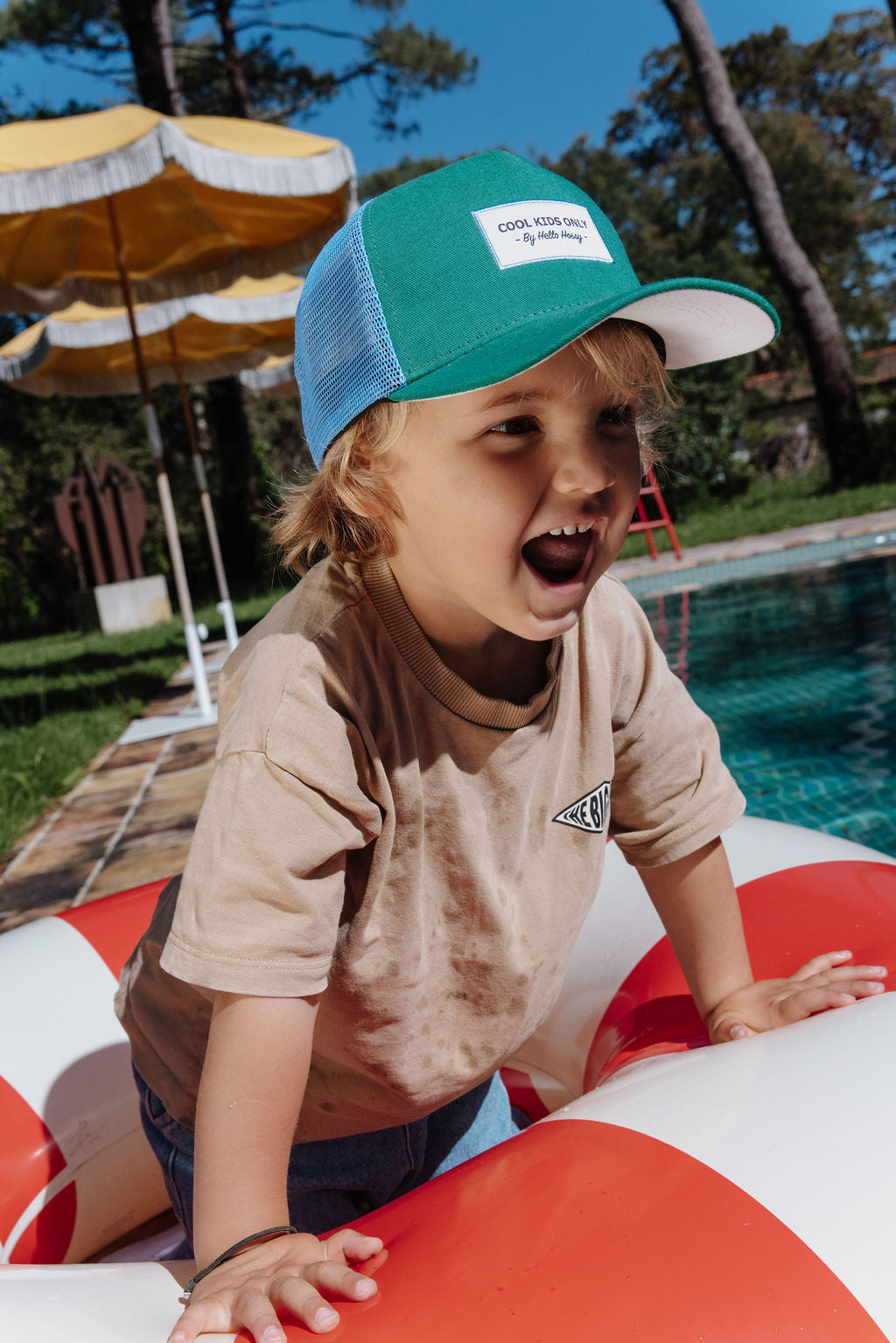 Boné trucker Hello Hossy Mini Lawn com rede atrás, aba curva e fecho ajustável, imagem 2
