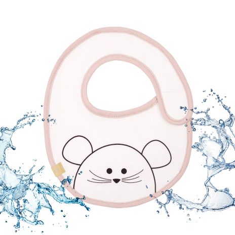 Lassig Waterproof Bib Little Chums Mouse