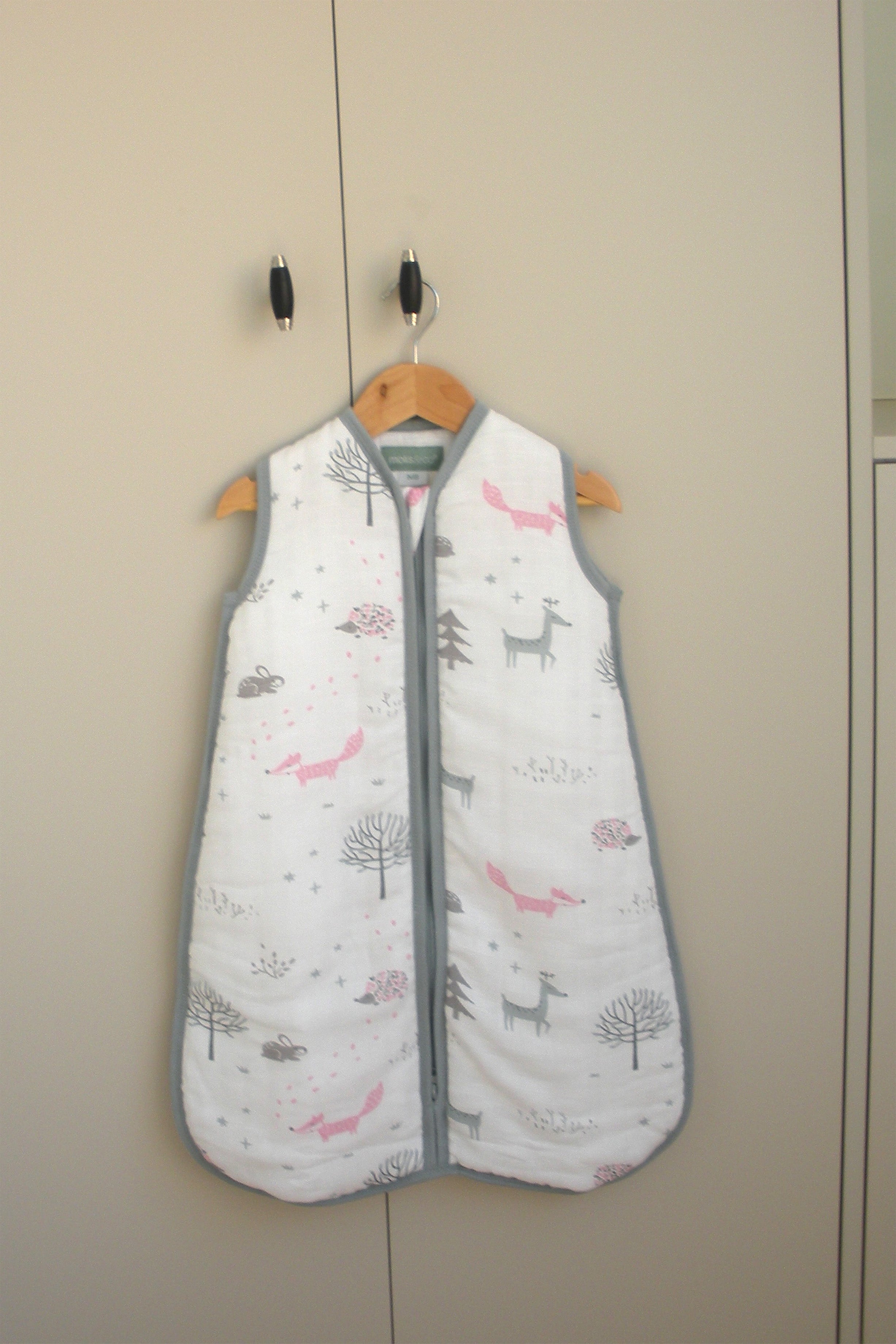 MolisandCo saco de dormir sem pés TOG 2.5 Cotton muslin - Forest
