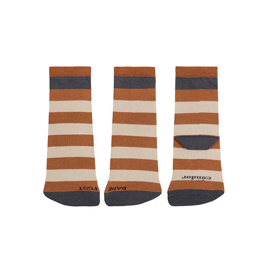 Condor 1 par Meias Barefoot Oxide - Listas Castanho