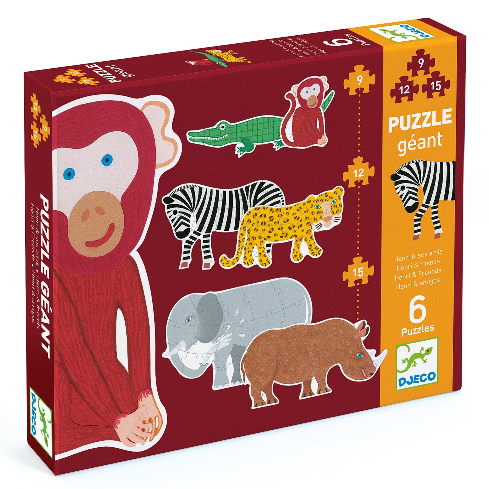 Djeco Puzzle Animales Evolutivos Gigantes