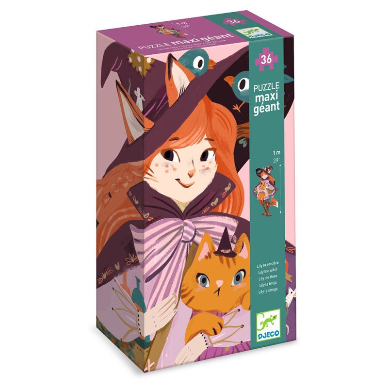 Puzzle gigante Djeco Lily la bruja - 36 piezas
