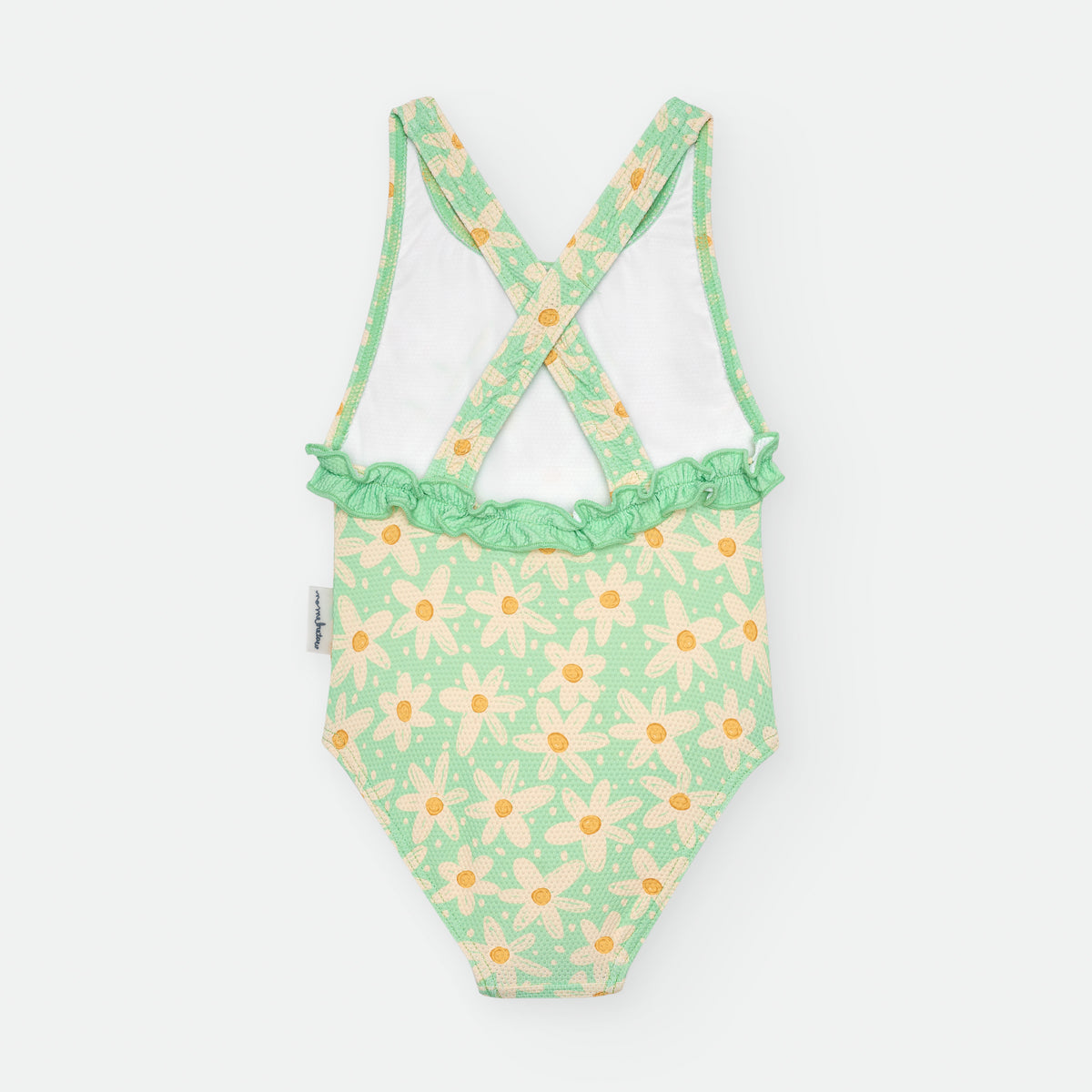 Waterlemon Fato de Banho de Praia - Piscina Verde com Margaridas