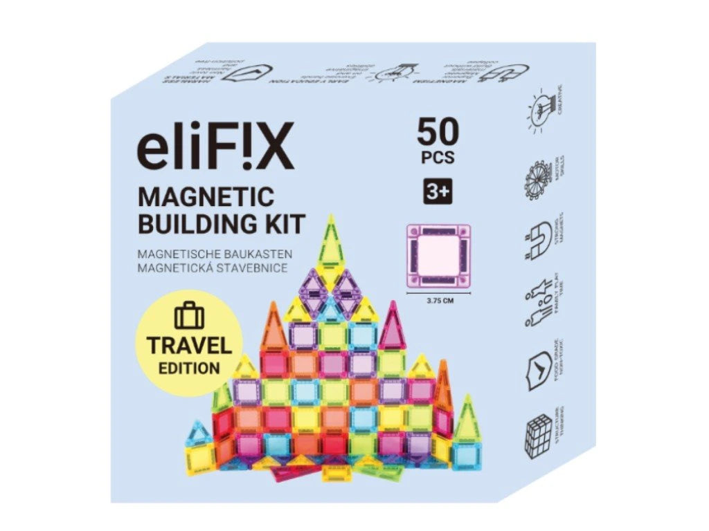 eliF!X Jogo blocos Magnético Pack viagem 50peças