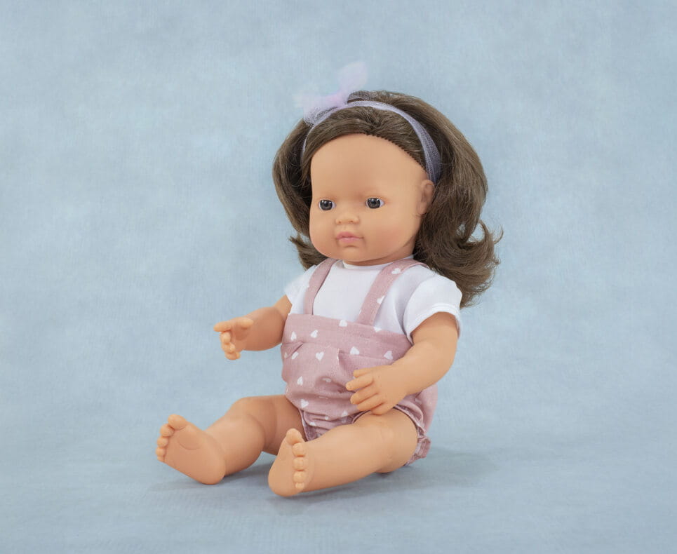 Miniland Boneca bebé Caucasiana Morena 38cm