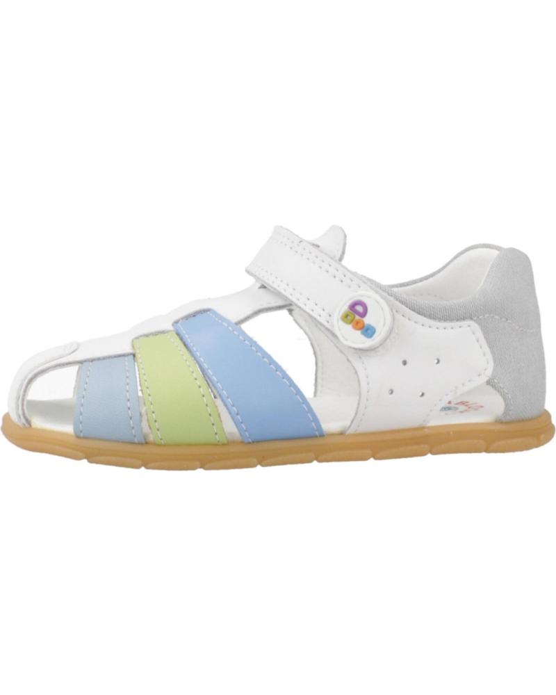 Pablosky Sandalia Descalza Plus Blanco Celeste