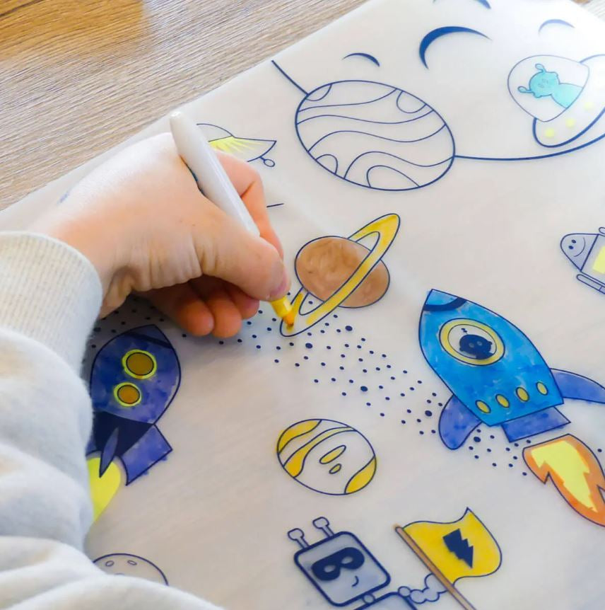 Super Petit Kit de pintar em silicone com marcadores