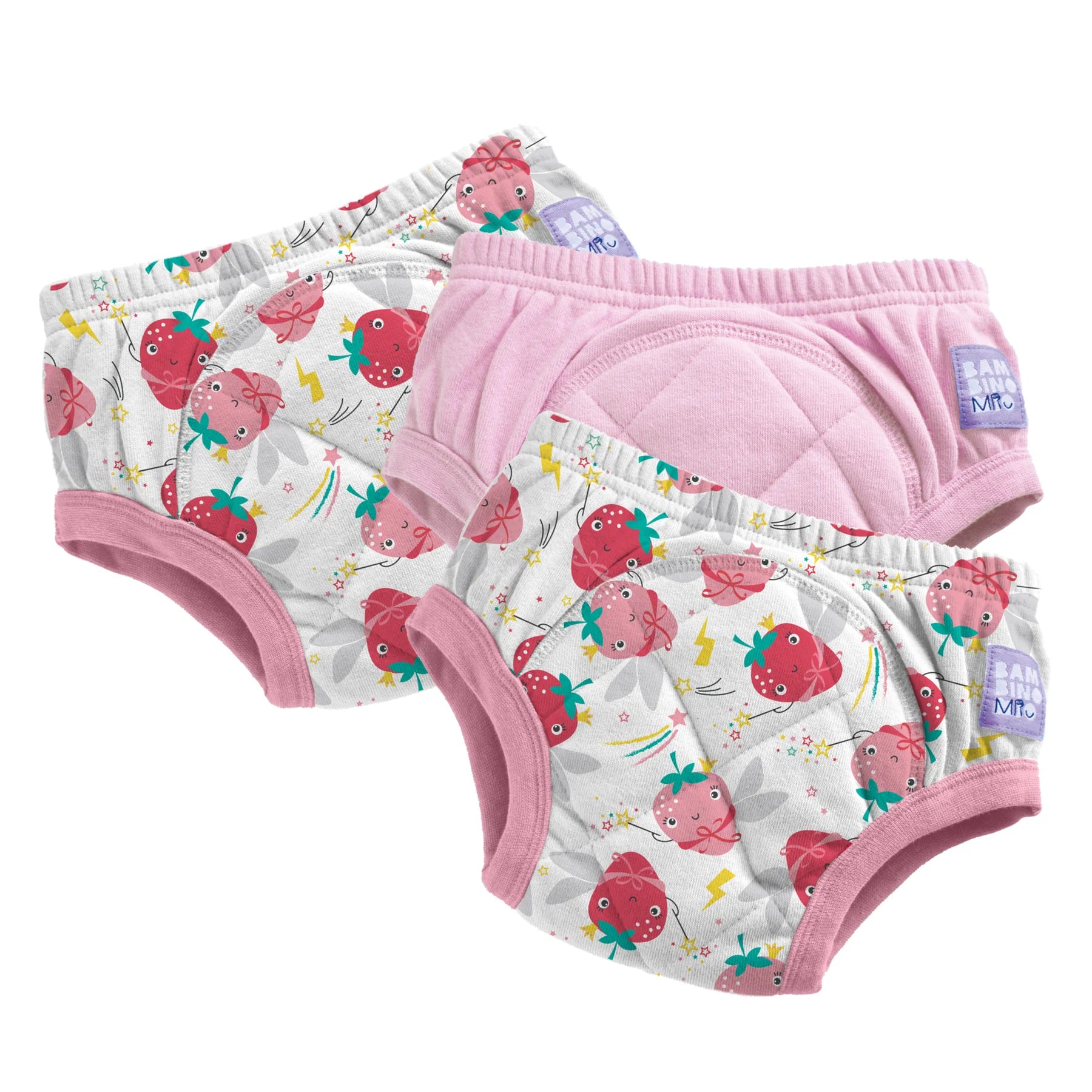 Bambino Mio Potty Training Pants (Strawberry Pink) - Pack de 3 braguitas de aprendizaje reutilizables