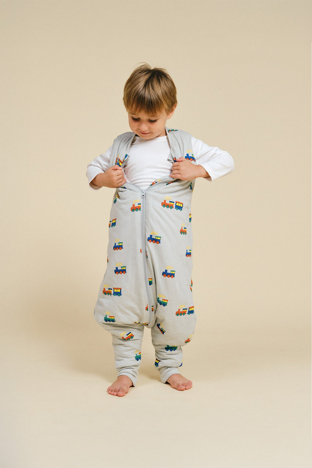 MolisandCo TOG 2.5 Saco de dormir com pés Tiny Trains