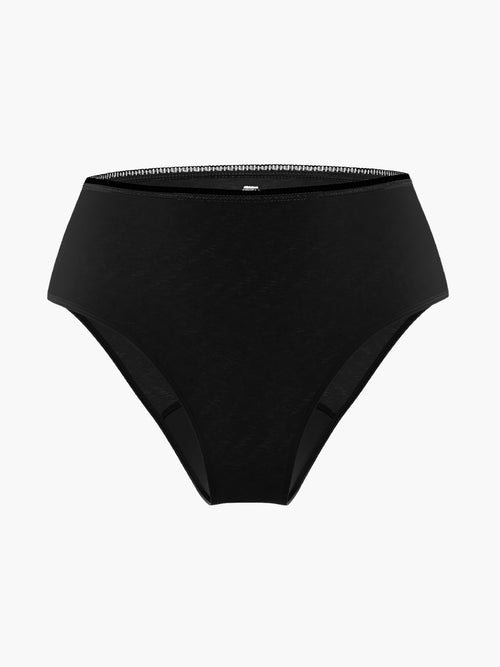 AllMatters cueca menstrual de cintura alta preta