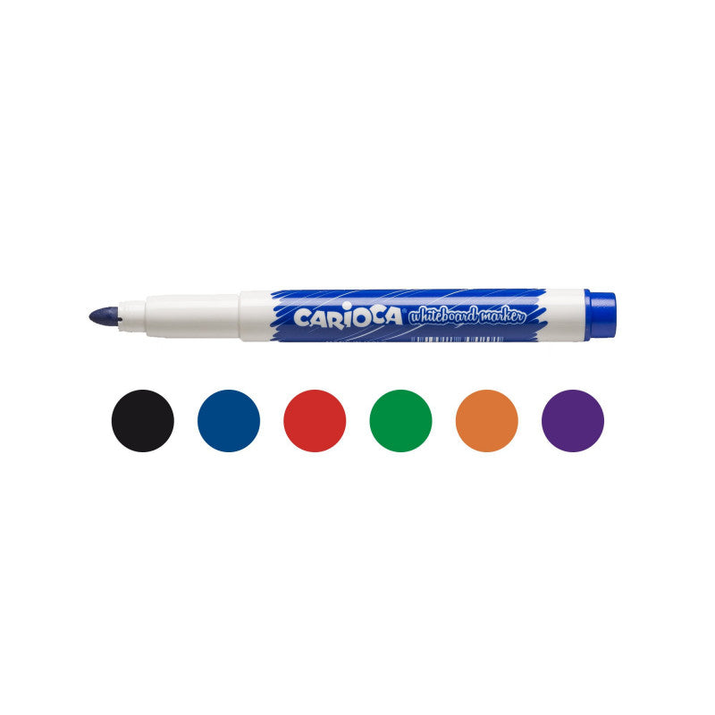 CARIOCA 6 Whiteboard Markers Medium Tip 4.5mm