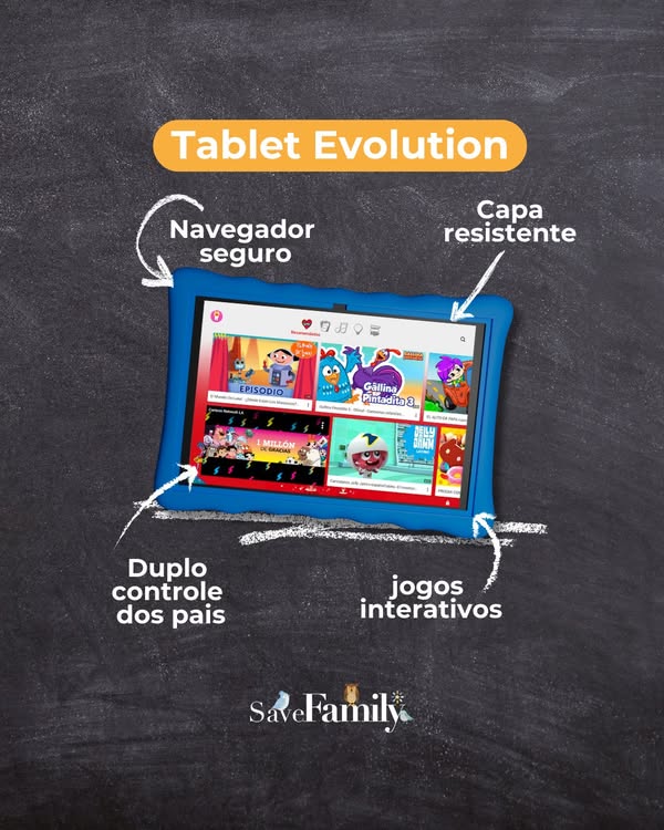 SaveFamily Evolution Tablet para Crianças + 7 anos