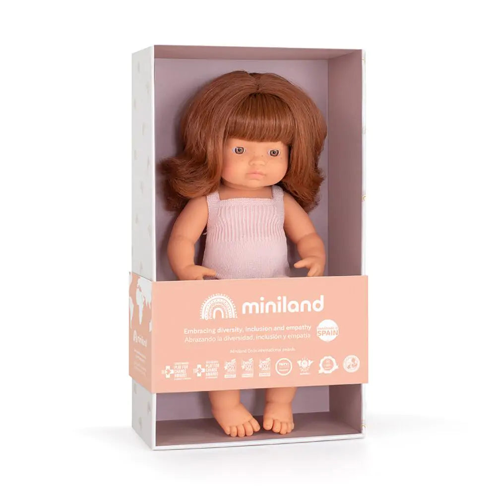 Miniland Boneca bebé Ruiva c/sardas 38cm