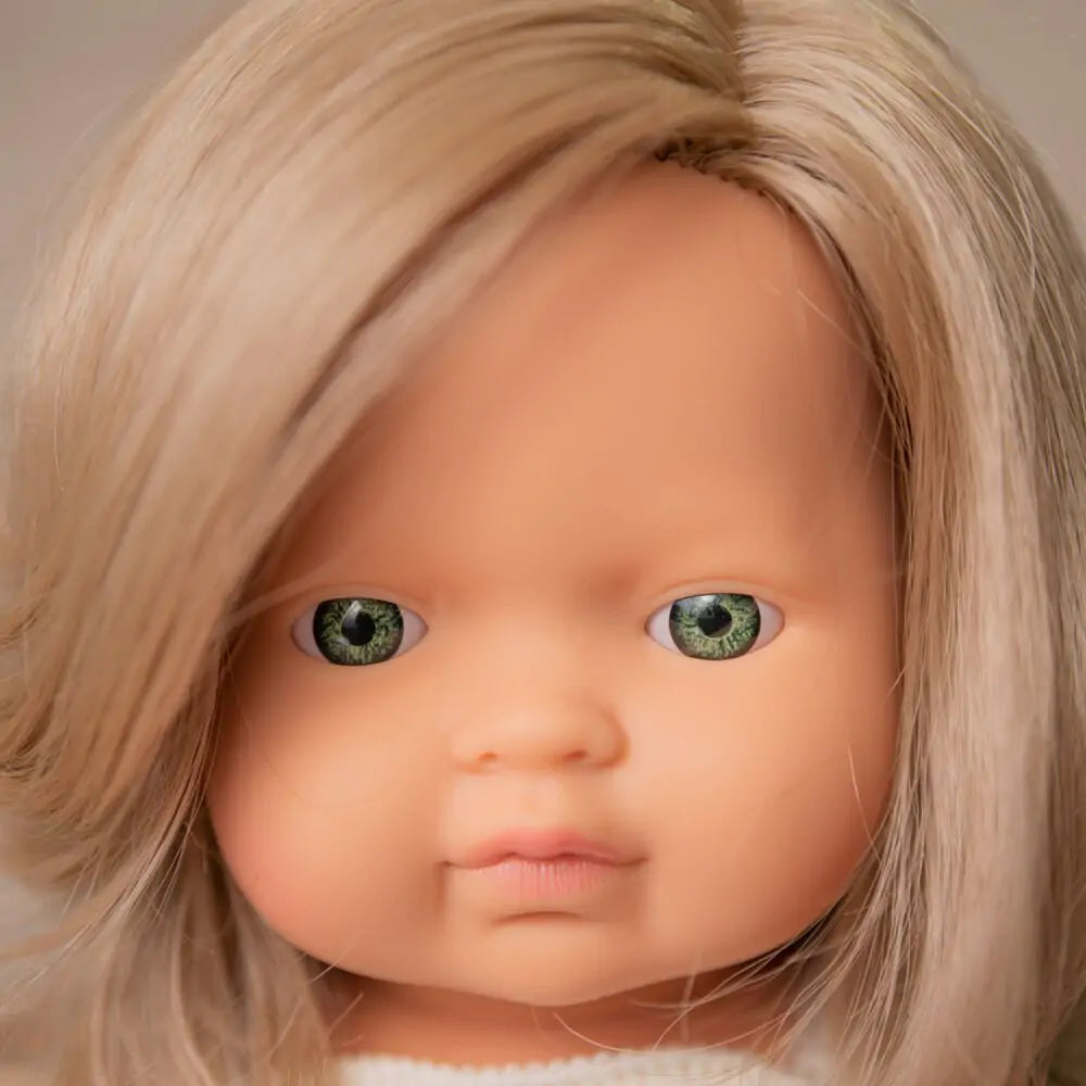 Miniland Boneca bebé Caucasiana loira 38cm