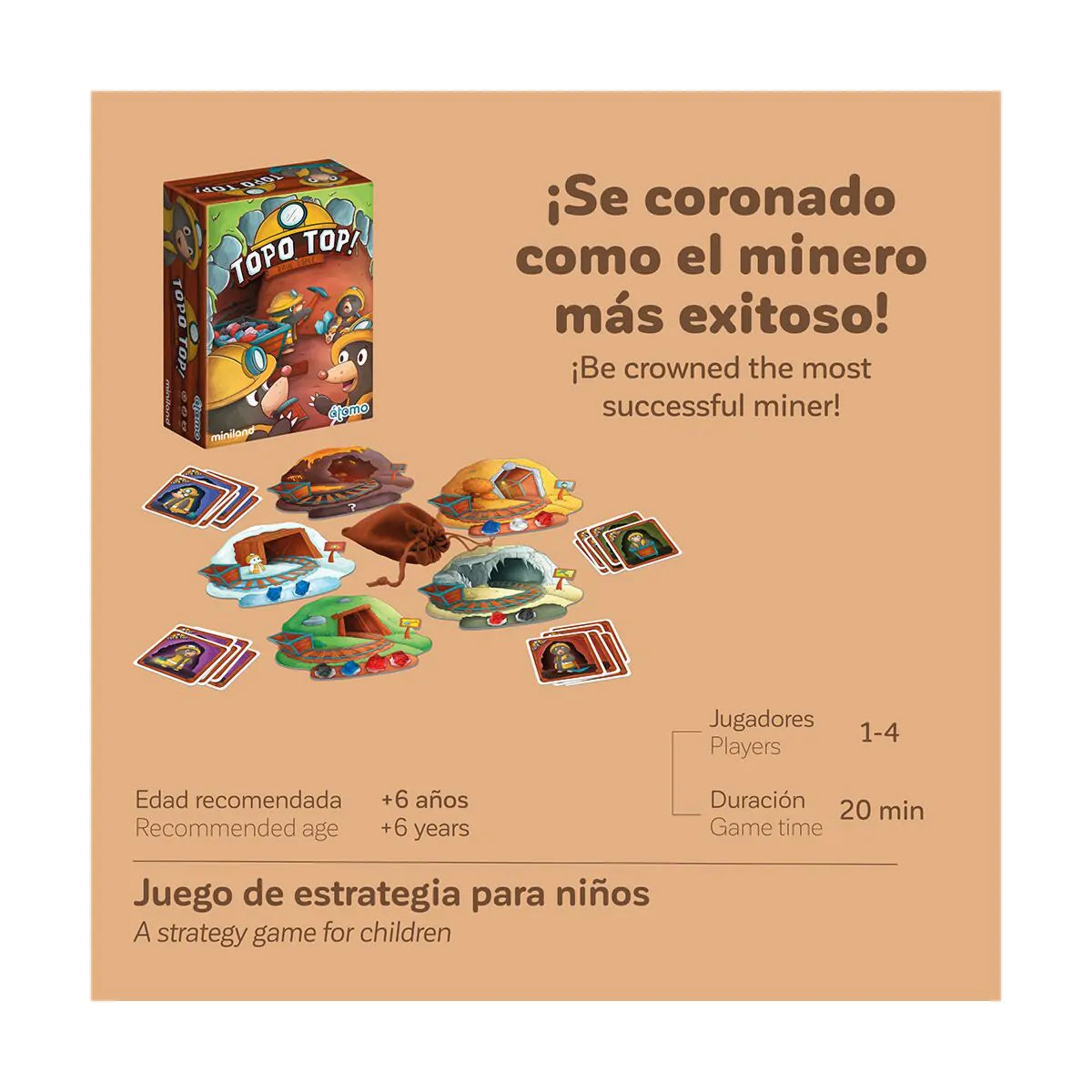 Miniland Topo Top! - Jogo de estratégia