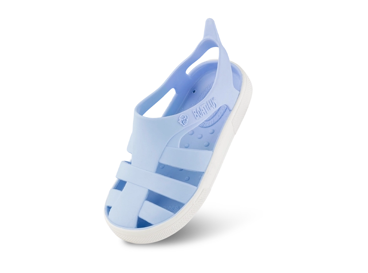 Boatilus - Sandália Minimalista Praia/Piscina Bioty Celeste e Branco