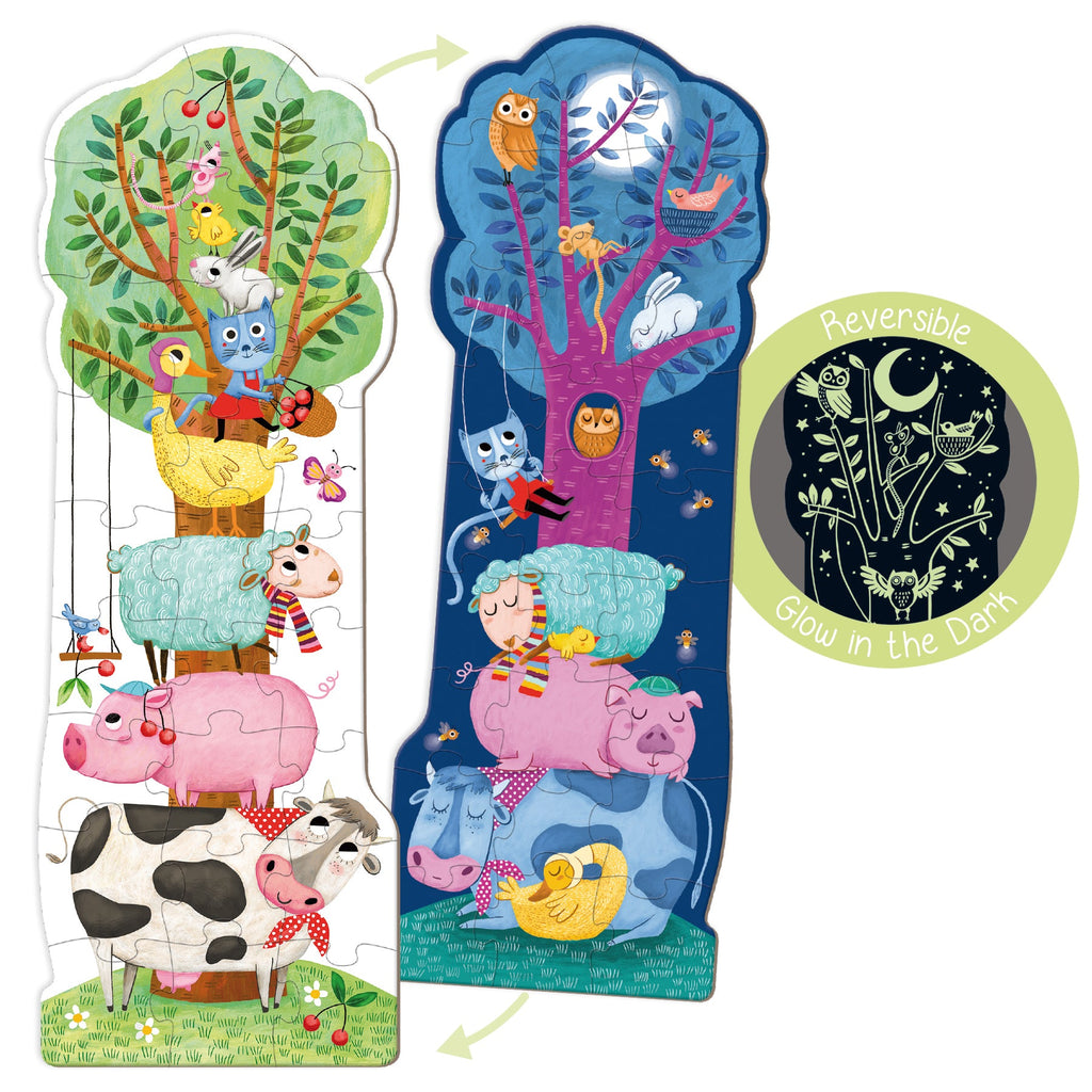 Goula Puzzle XXL Quinta Dia e Noite fora da caixa, com as peças montadas ou prontas a usar