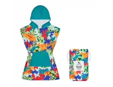 Poncho Dock and Bay de microfibra absorbente de secado rápido para playa/piscina Talla L 6-10 años