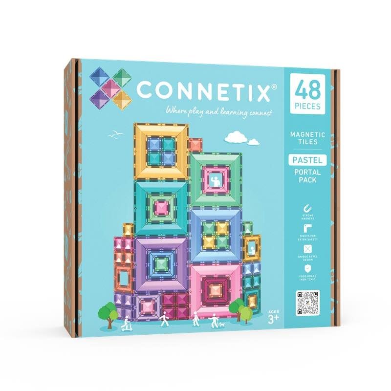 Connetix Jogo blocos Magnético Pastel Portal Pack 48 peças