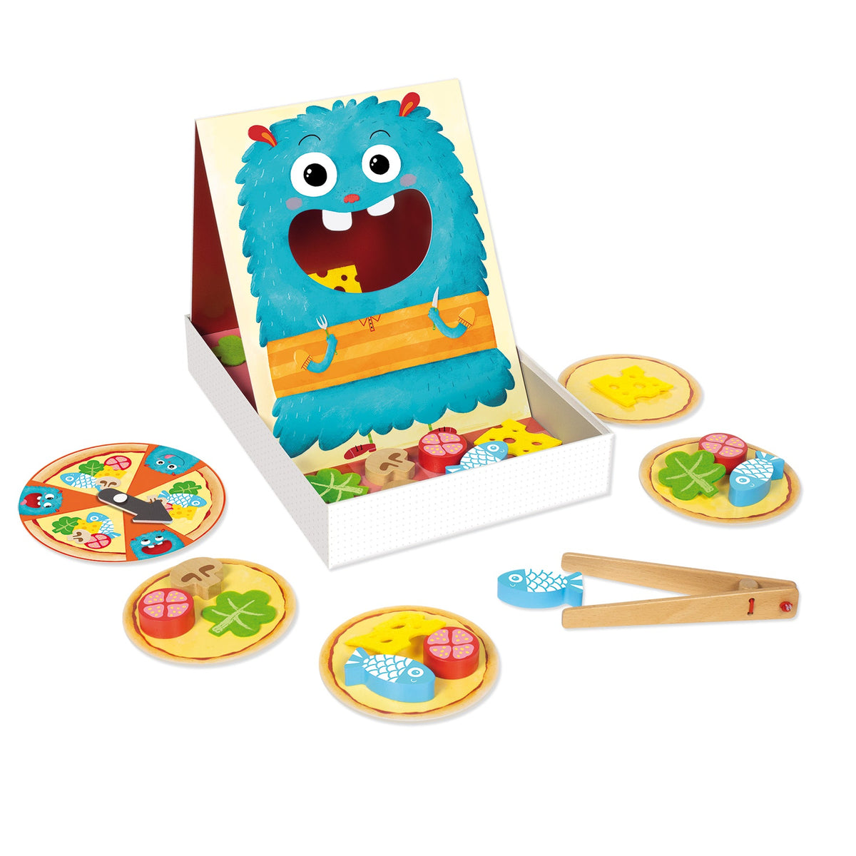Goula Jogo Hungry Monster fora da caixa, com as peças montadas ou prontas a usar